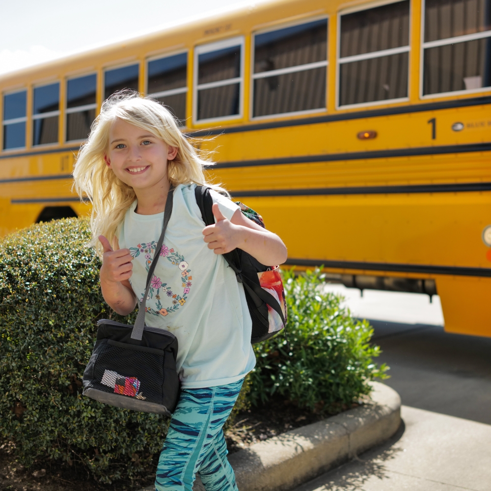 Kids arriving at the after school program
